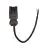 Noxion GST - Kompatibel Versorgungskabel Schwarz - Männlich + Offene Enden - 0,3m - 2 pole 0,75mm2