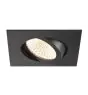 SLV New Tria 68 Spot Aluminium Schwarz Quadrat 8.3W 750lm 60D - 930 Warmweiß | Ausschnitt 68mm - Höchste Farbwiedergabe - Dimmbar 