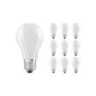 Mehrfachpackung 10x Osram CLASSIC LED E27 Birne Fadenlampe Matt 11W 1521lm - 827 Extra Warmweiß | Dimmbar - Ersatz Für 100W