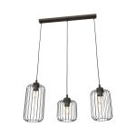 Emibig Suspension Luminaire Vander Acier Noir | Convient pour 3x E27 - Max 15W