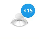 Lot 15x Noxion Downlight LED Apollo 9W 1100lm 60D - 840 Blanc Froid | 145mm - UGR <19