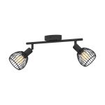 Eglo Plafonnier Sonni Acier Noir | IP20 - Convient pour 2x E14 