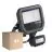 Lot 4x Ledvance Projecteur LED Aluminium Noir 8W 1200lm 100D - 840 Blanc Froid | IP65 - Détecteur de Mouvement et de Lumière - Symétrique