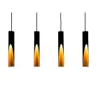 Eglo Suspension Luminaire Barbotto Acier Noir, Dorée 18W 1380lm - 830 Blanc Chaud | Convient pour GU10